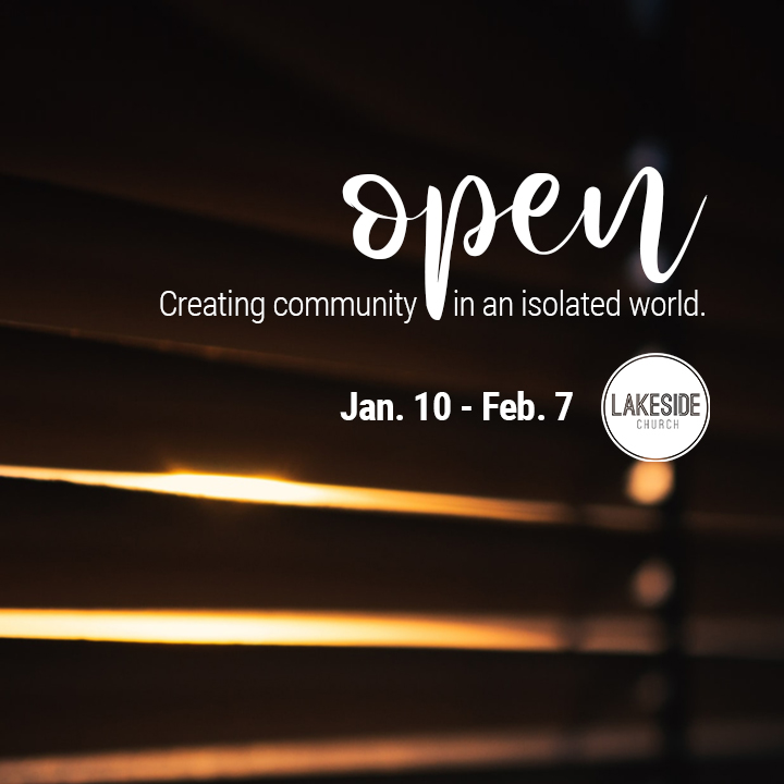 Sunday Series: Open, Creating Community In An Isolated World. Runs from January 10th to February 7th, 2021.